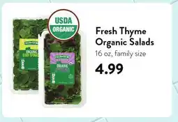 Fresh Thyme Fresh Thyme Organic Salads offer