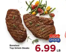 Food 4 Less Boneless Top Sirloin Steaks offer