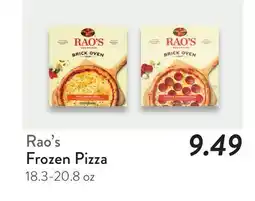 Fresh Thyme Rao's Frozen Pizza offer