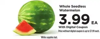 Food 4 Less Whole Seedless Watermelon offer
