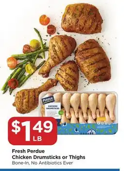 Food 4 Less Fresh Perdue Chicken Drumsticks or Thighs offer