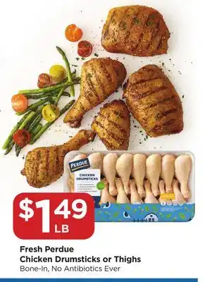 Food 4 Less Fresh Perdue Chicken Drumsticks or Thighs offer