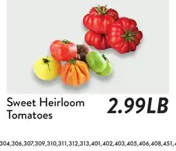 Fresh Thyme Sweet Heirloom Tomatoes offer