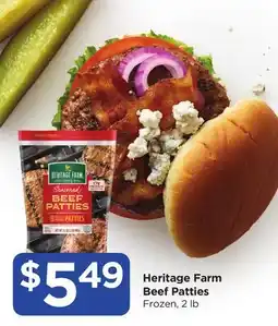 Food 4 Less Heritage Farm Beef Patties offer