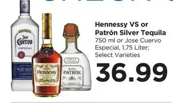 Food 4 Less Hennessy VS or Patrón Silver Tequila offer