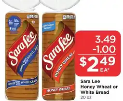 Food 4 Less Sara Lee Honey Wheat or White Bread offer
