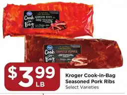 Food 4 Less Kroger Cook-in-Bag Seasoned Pork Ribs offer