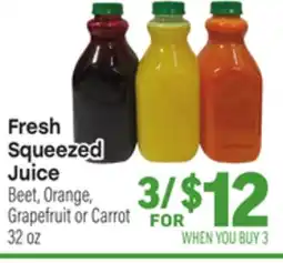 Tony’s Fresh Market Fresh Squeezed Juice offer