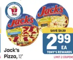 Tony’s Fresh Market Jack's Pizza offer