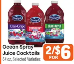Tony’s Fresh Market Ocean Spray Juice Cocktails offer