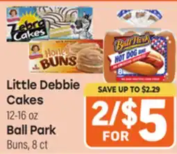 Tony’s Fresh Market Little Debbie Cakes 12-16 oz, Ball Park Buns, 8 ct offer