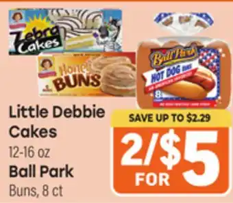 Tony’s Fresh Market Little Debbie Cakes 12-16 oz, Ball Park Buns, 8 ct offer