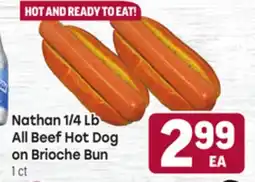 Tony’s Fresh Market Nathan 1/4 Lb All Beef Hot Dog on Brioche Bun offer