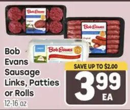 Tony’s Fresh Market Bob Evans Sausage Links, Patties or Rolls offer