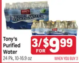 Tony’s Fresh Market Tony's Purified Water offer