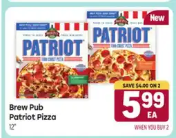 Tony’s Fresh Market Brew Pub Patriot Pizza offer