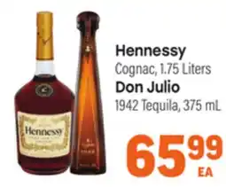 Tony’s Fresh Market Hennessy Cognac, 1.75 Liters Don Julio 1942 Tequila, 375 mL offer