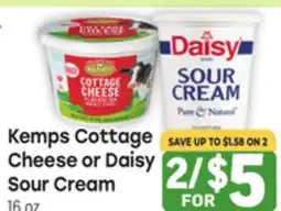 Tony’s Fresh Market Kemps Cottage Cheese or Daisy Cheese or Daisy Sour Cream offer