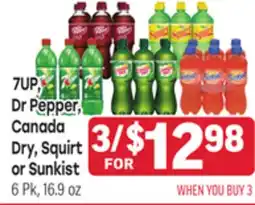 Tony’s Fresh Market 7UP, Dr Pepper, Canada Dry, Squirt or Sunkist offer