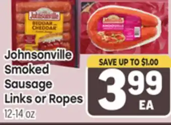 Tony’s Fresh Market Johnsonville Smoked Sausage Links or Ropes offer