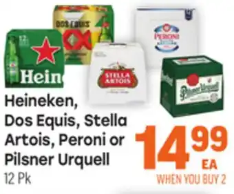 Tony’s Fresh Market Heineken, Dos Equis, Stella Artois, Peroni or Pilsner Urquell offer
