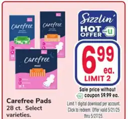 Jewel-Osco Carefree Pads offer
