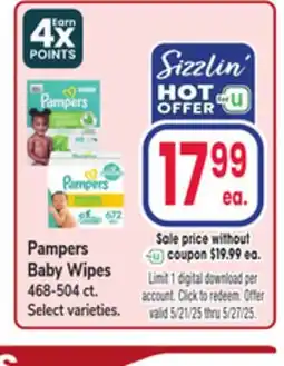Jewel-Osco Pampers Baby Wipes offer