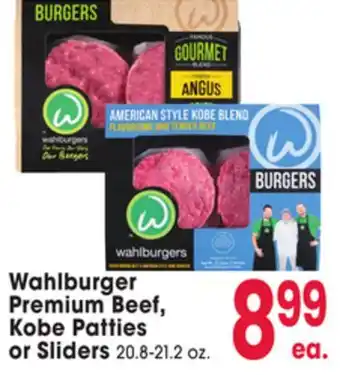 Jewel-Osco Wahlburger Premium Beef, Premium Beef, Kobe Patties Kobe Patties or Sliders or Sliders offer