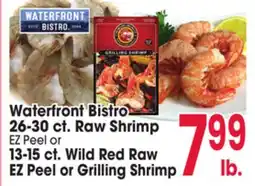 Jewel-Osco Waterfront Bistro 26-30 ct. Raw Shrimp EZ Peel or 13-15 ct. Wild Red Raw EZ Peel or Grilling Shrimp offer