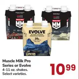 Jewel-Osco Muscle Milk Pro Series or Evolve 4-11 oz. shakes offer