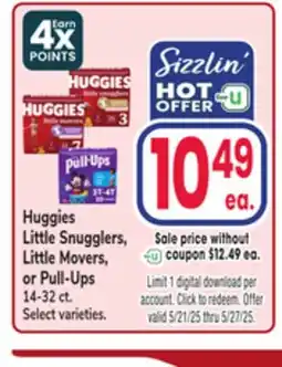Jewel-Osco Huggies Little Snugglers, Little Movers, or Pull-Ups offer