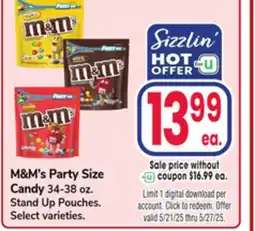 Jewel-Osco M & M' s Party Size Candy offer