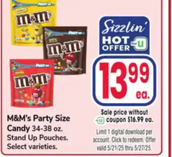 Jewel-Osco M & M' s Party Size Candy offer