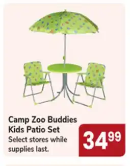 Jewel-Osco Camp Zoo Buddies Kids Patio Set offer