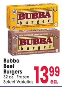Jewel-Osco Bubba Beef Burgers offer