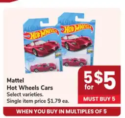 Jewel-Osco Mattel Hot Wheels Cars offer