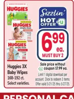 Jewel-Osco Huggies 3X Baby Wipes offer