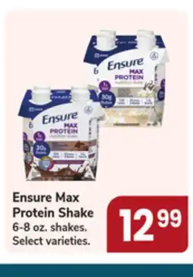 Jewel-Osco Ensure Max Protein Shake offer