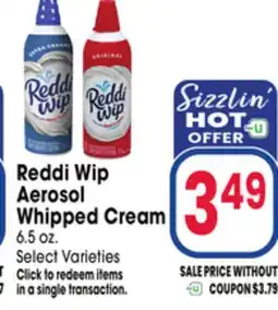 Jewel-Osco Reddi Wip Aerosol Whipped Cream offer