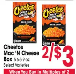 Jewel-Osco Cheetos Mac'N Cheese Box offer