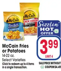 Jewel-Osco McCain Fries or Potatoes offer