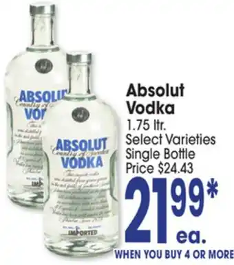 Jewel-Osco Absolut Vodka offer