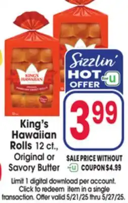 Jewel-Osco King's Hawaiian Rolls offer