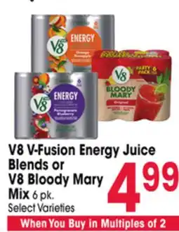 Jewel-Osco V8 V-Fusion Energy Juice Blends or V8 Bloody Mary Mix offer