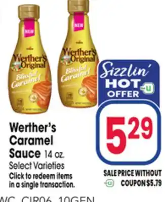 Jewel-Osco Werther's Caramel Sauce offer