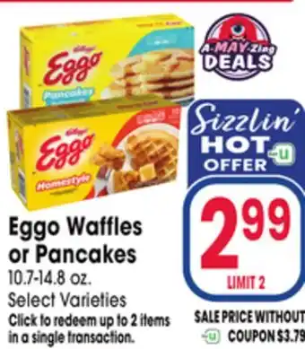 Jewel-Osco Eggo Waffles or Pancakes offer