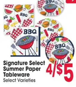 Jewel-Osco Signature Paper Summer Paper Tableware offer