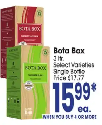 Jewel-Osco Bota Box offer