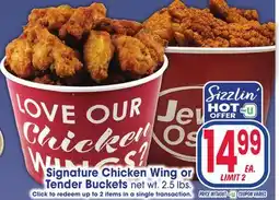 Jewel-Osco Signature Chicken Wing or Tender Buckets offer