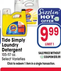 Jewel-Osco Tide Simply Laundry Detergent offer